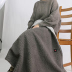 USB heated faux-fur blanket detail 8