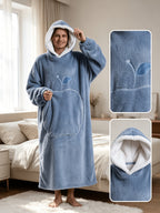 Wearable Blanket Hoodie | Oversized Hooded Polyester Knit, Multiple Colors
