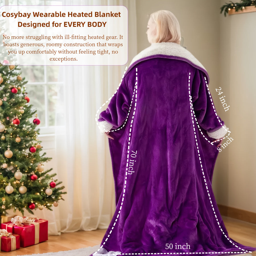 Wearable heated throw blanket 3