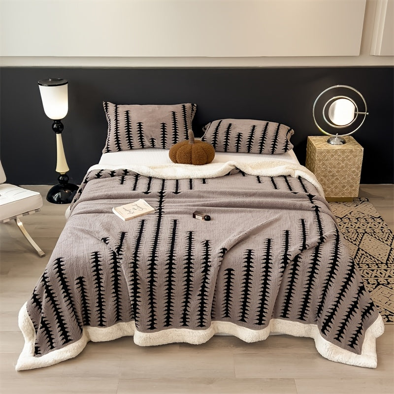 Double-Layer Winter Throw Blanket | Soft Polyester
