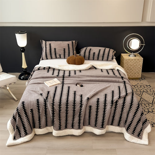 Double-Layer Winter Throw Blanket | Soft Polyester