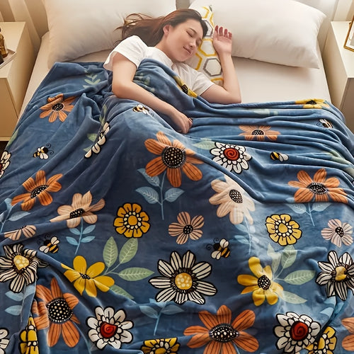 Floral Flannel Throw Blanket | Lightweight And Soft