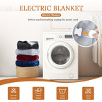 Heated flannel throw blanket feature