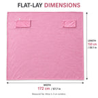 Wearable Blanket | Long Flannel Design With Double Pockets, Polyester, Multiple Colors
