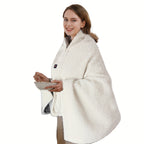 USB heated faux-fur blanket detail 1