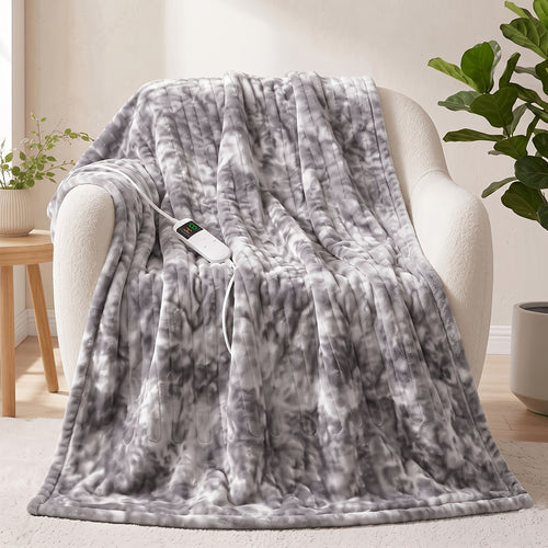 Tie-Dye Heated Blanket | 10 Heat Settings And 8-Hour Timer
