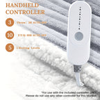 Heated flannel throw blanket feature