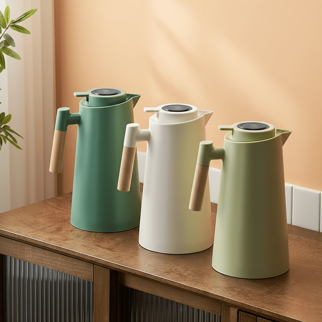 Thermos Flask | Temperature Display and Wooden Handle — product image 6