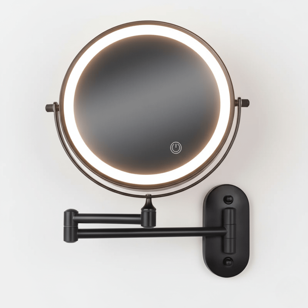 LED Magnifying Mirror with rechargeable wall-mounted design — product image 6
