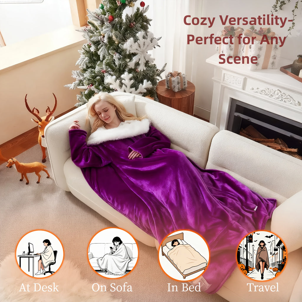 Wearable heated throw blanket 9