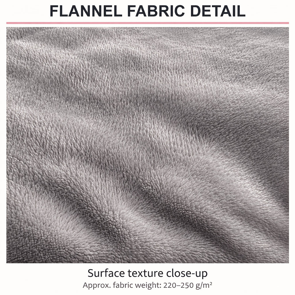 Wearable Blanket | Long Flannel Design With Double Pockets, Polyester, Multiple Colors