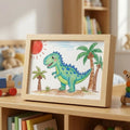 Wood-Look Display Frame | Integrated Storage, A3 or A4 Format, Choice of Finish 1