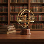 Decorative Solar System Model | Five-Planet Design, Brass, Polished Finish detail