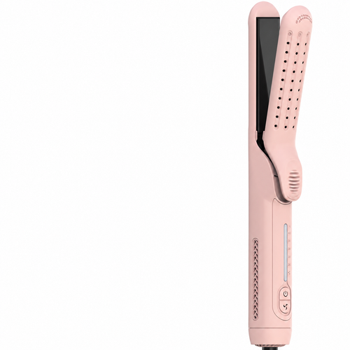 Pink airflow styler in the original open product view