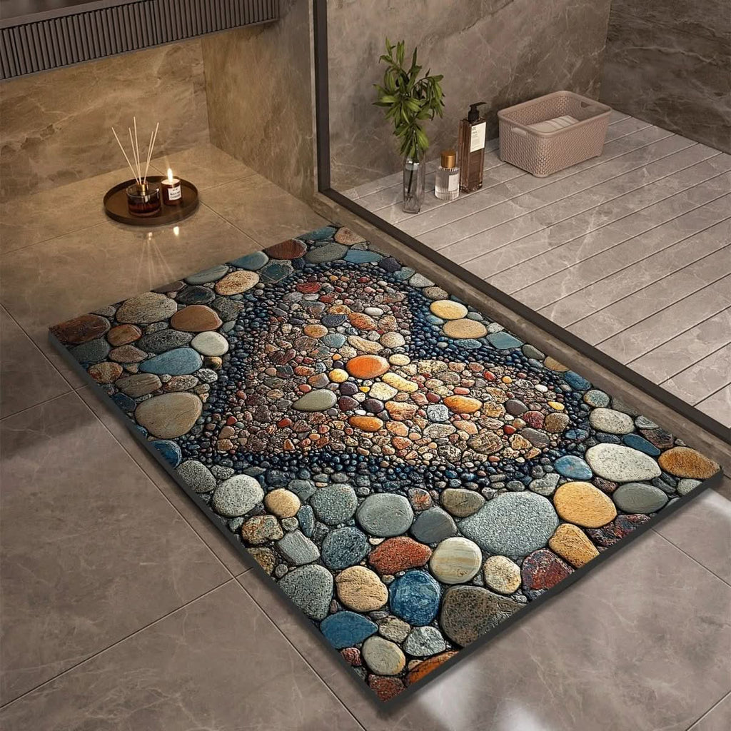 Diatomaceous Earth Bath Mat | Quick-Drying Non-Slip Rug - Bath Mat product view 5