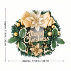 Size guide for the artificial double deer wreath showing approximately 11.8 inches or 30 centimeters