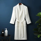 Waffle-texture bathrobe product image 1