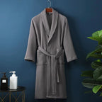 Waffle-texture bathrobe product image 4