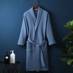 Waffle-texture bathrobe product image 6