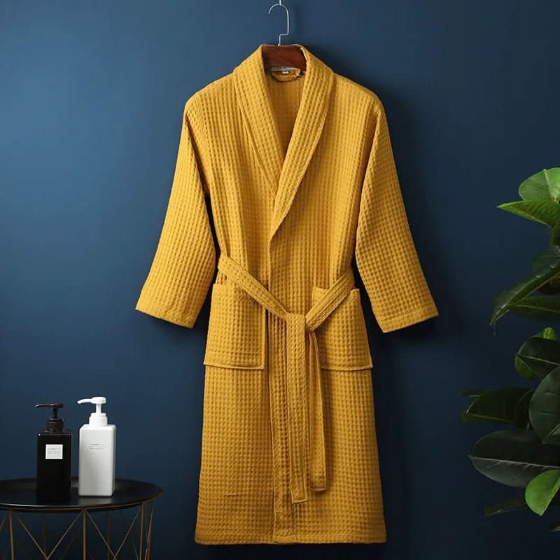 Waffle-texture bathrobe product image 7