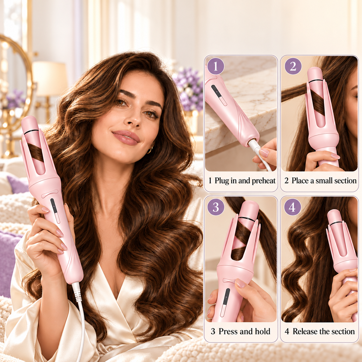 Automatic curler in the original four step product guide