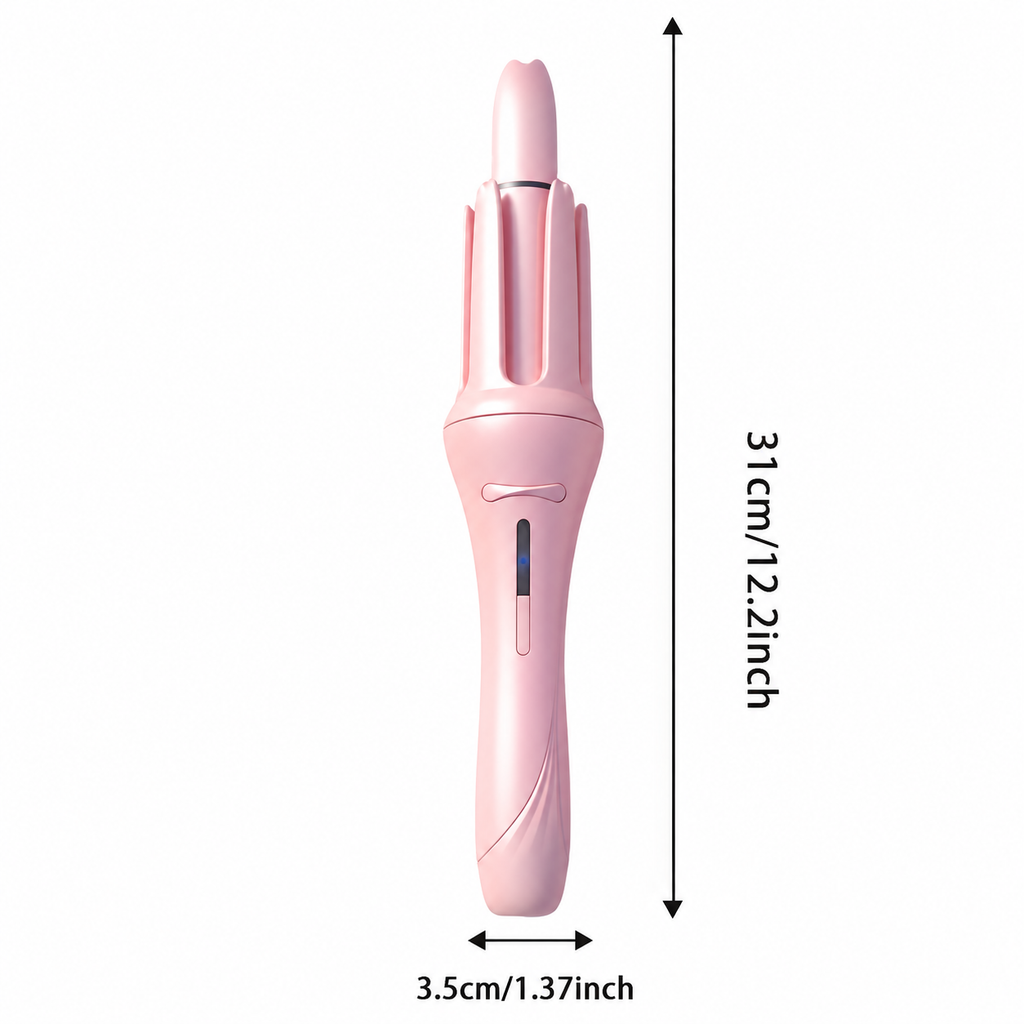 Automatic pink curler with original body dimension labels
