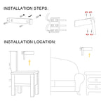 Adjustable LED Reading Light with rotatable bedside wall fixture — product image 7