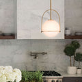 Opal Glass Pendant Light | Adjustable Dining Room Fixture - Pendant Light product view 1