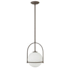 Opal Glass Pendant Light | Adjustable Dining Room Fixture - Pendant Light product view 10