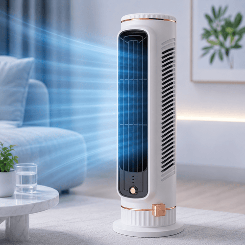Bladeless Tower Fan | 360 Degree Air Circulation, Quiet Cooling, White — product image 1