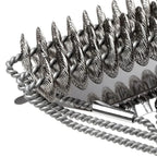 Close-up of the coiled stainless steel cleaning head.