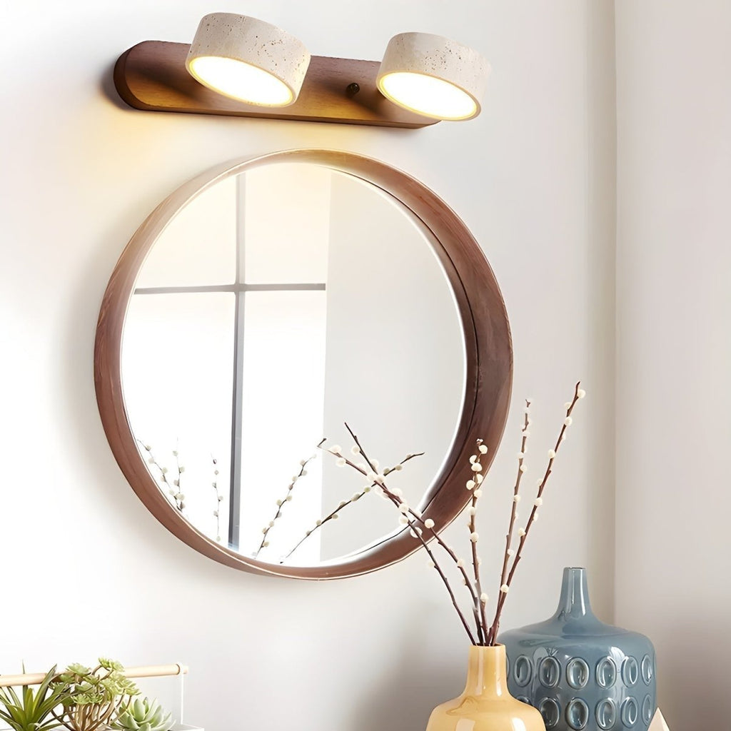 Travertine Wall Light | Natural Stone LED, Two Finishes — product image 3