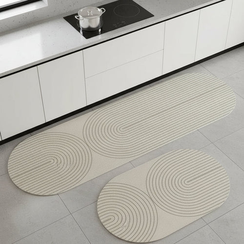 Absorbent Kitchen Comfort Mat | Nonslip Backing, Soft Surface, Patterned Finish 2