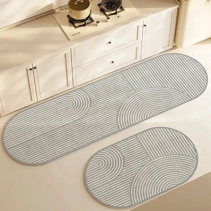 Absorbent Kitchen Comfort Mat | Nonslip Backing, Soft Surface, Patterned Finish 4