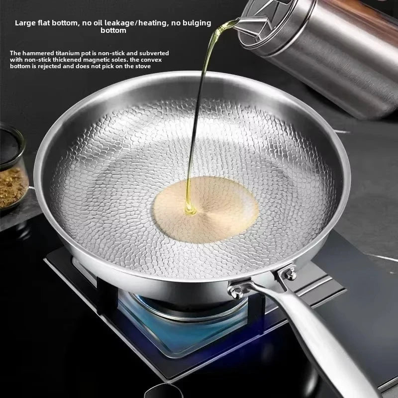 Titanium Frying Pan with hammered induction cookware — product image 6