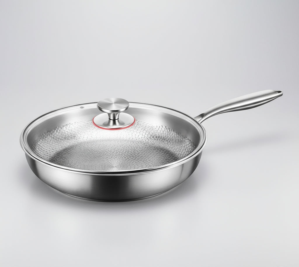Titanium Frying Pan with hammered induction cookware — product image 11