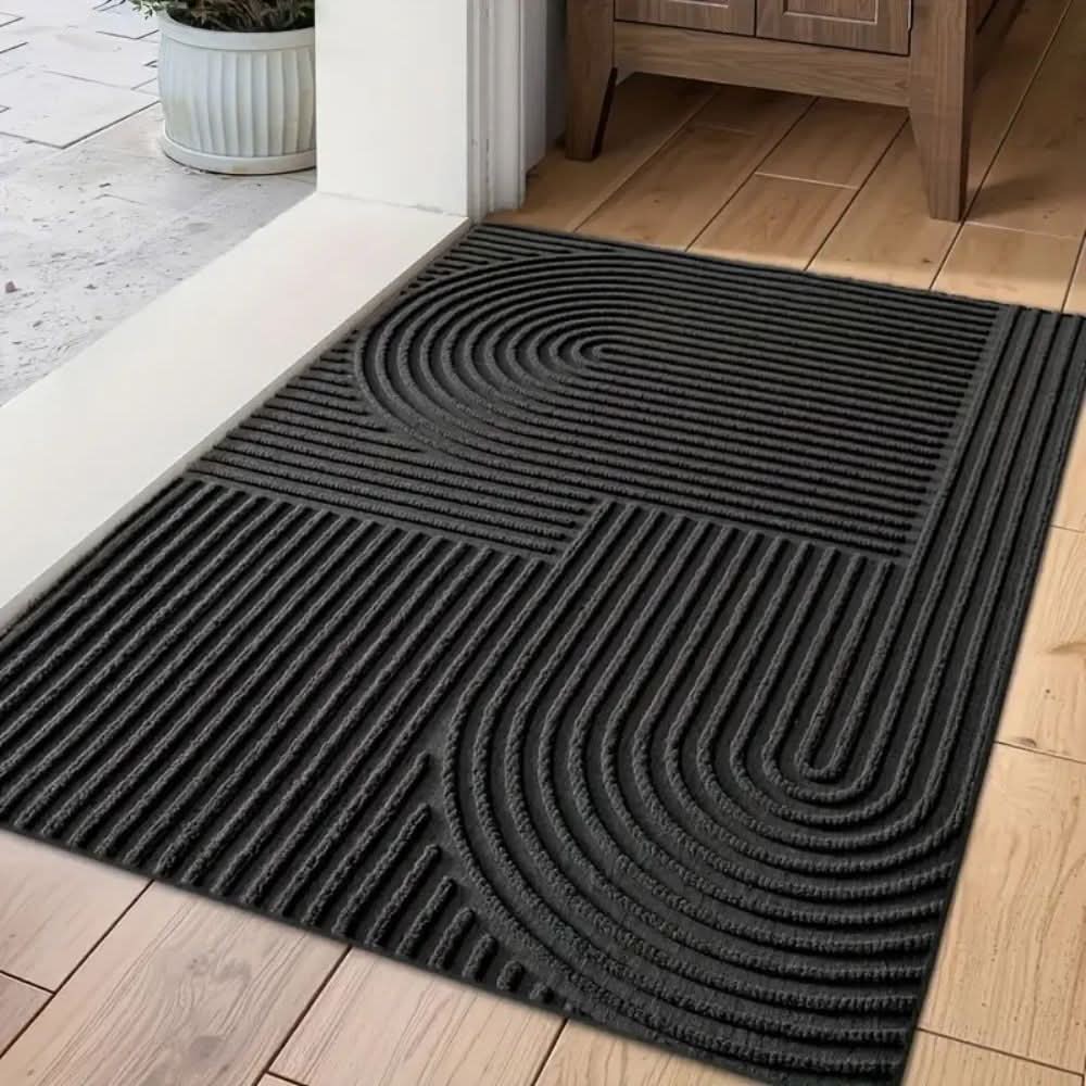 Absorbent Floor Mat with washable flowing-line design — product image 1