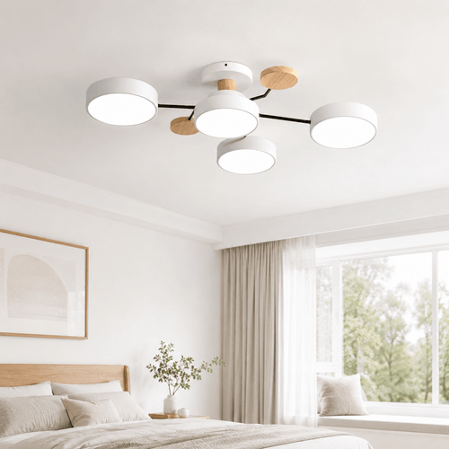 Ceiling Light | Round Integrated LED, Minimalist Acrylic Design, White — product image 2