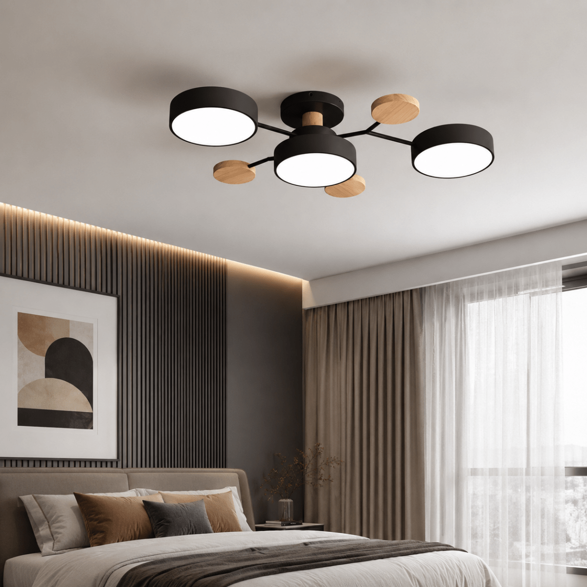 Ceiling Light | Round Integrated LED, Minimalist Acrylic Design, White — product image 5