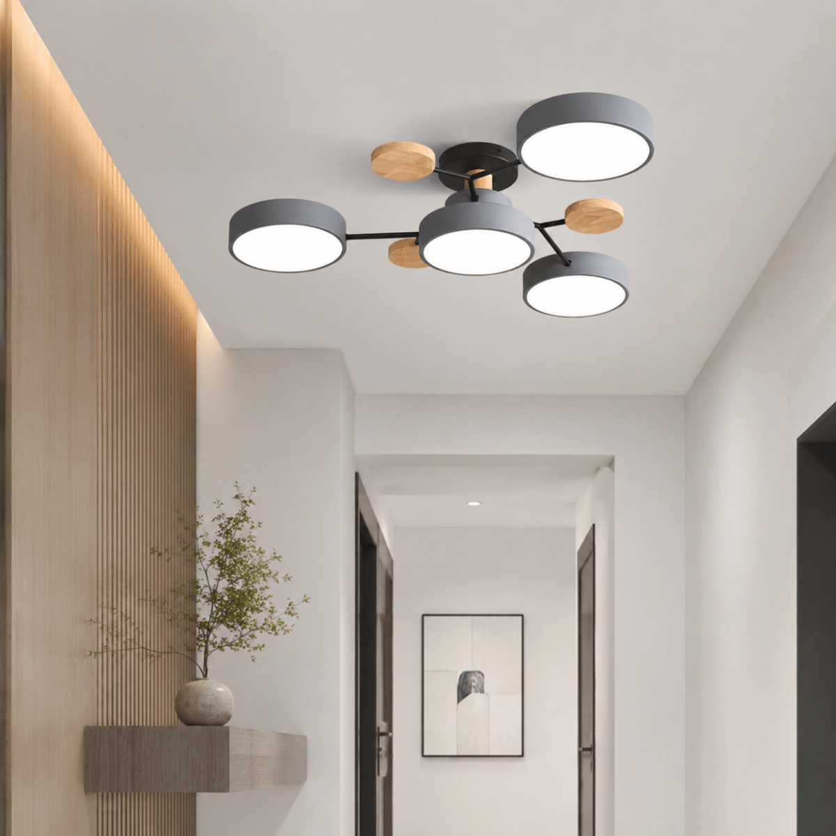 Ceiling Light | Round Integrated LED, Minimalist Acrylic Design, White — product image 6