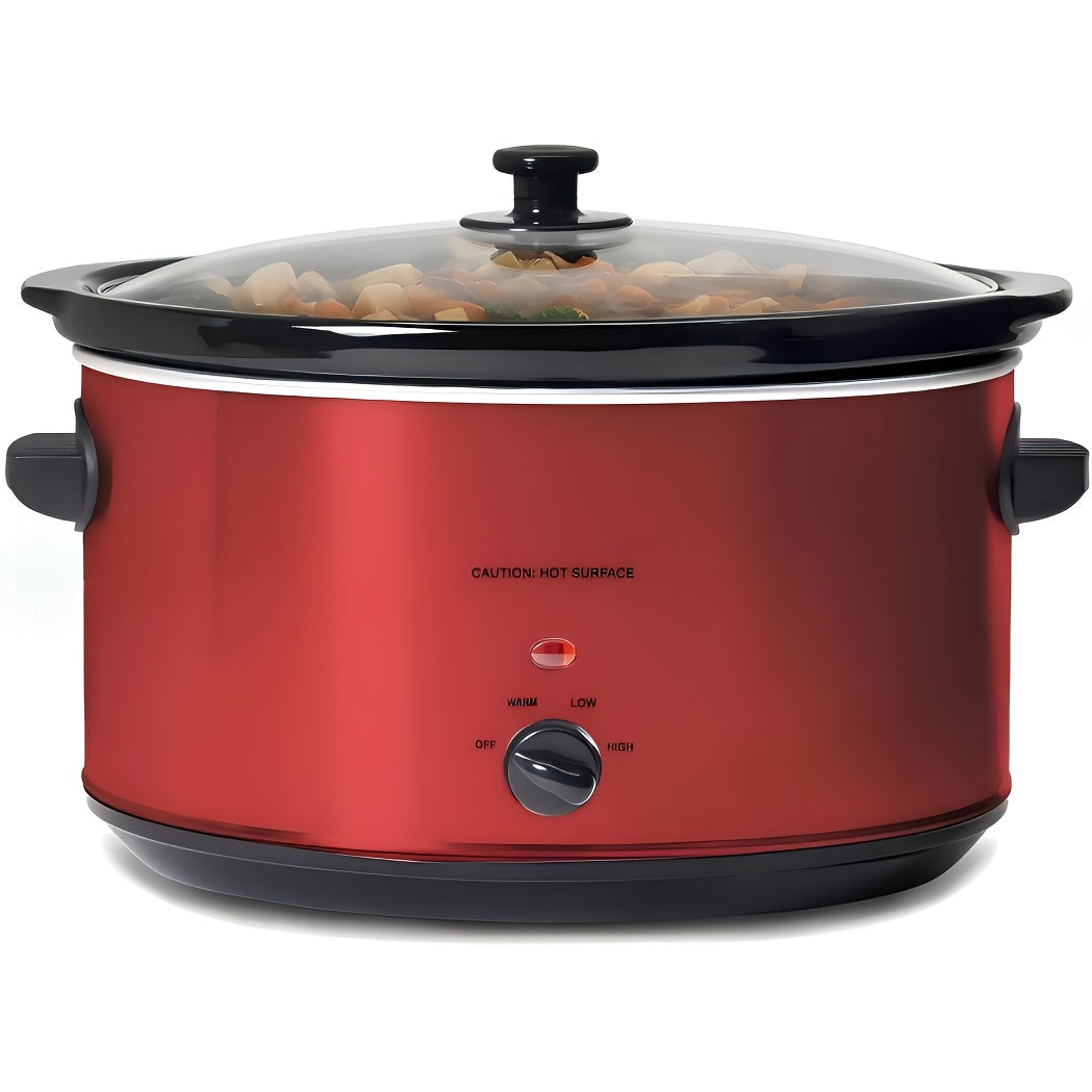 Magenta 8.5 quart slow cooker with glass lid