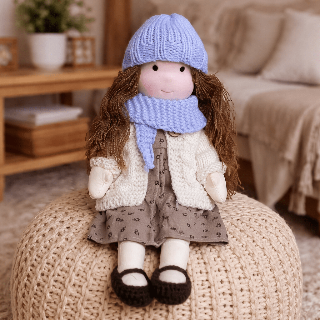 Handmade Waldorf-Style Doll | Cotton Body, Soft Construction, Multicolor Finish 2