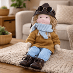 Handmade Waldorf-Style Doll | Cotton Body, Soft Construction, Multicolor Finish 12
