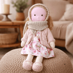 Handmade Waldorf-Style Doll | Cotton Body, Soft Construction, Multicolor Finish 22