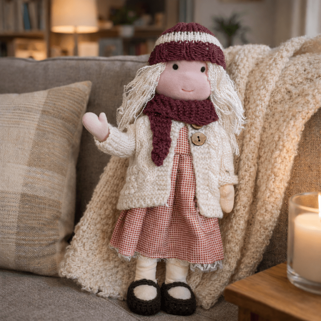 Handmade Waldorf-Style Doll | Cotton Body, Soft Construction, Multicolor Finish 26