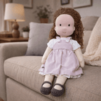 Handmade Waldorf-Style Doll | Cotton Body, Soft Construction, Multicolor Finish 33