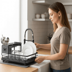 Foldable Dish Rack with stainless steel countertop storage — product image 6