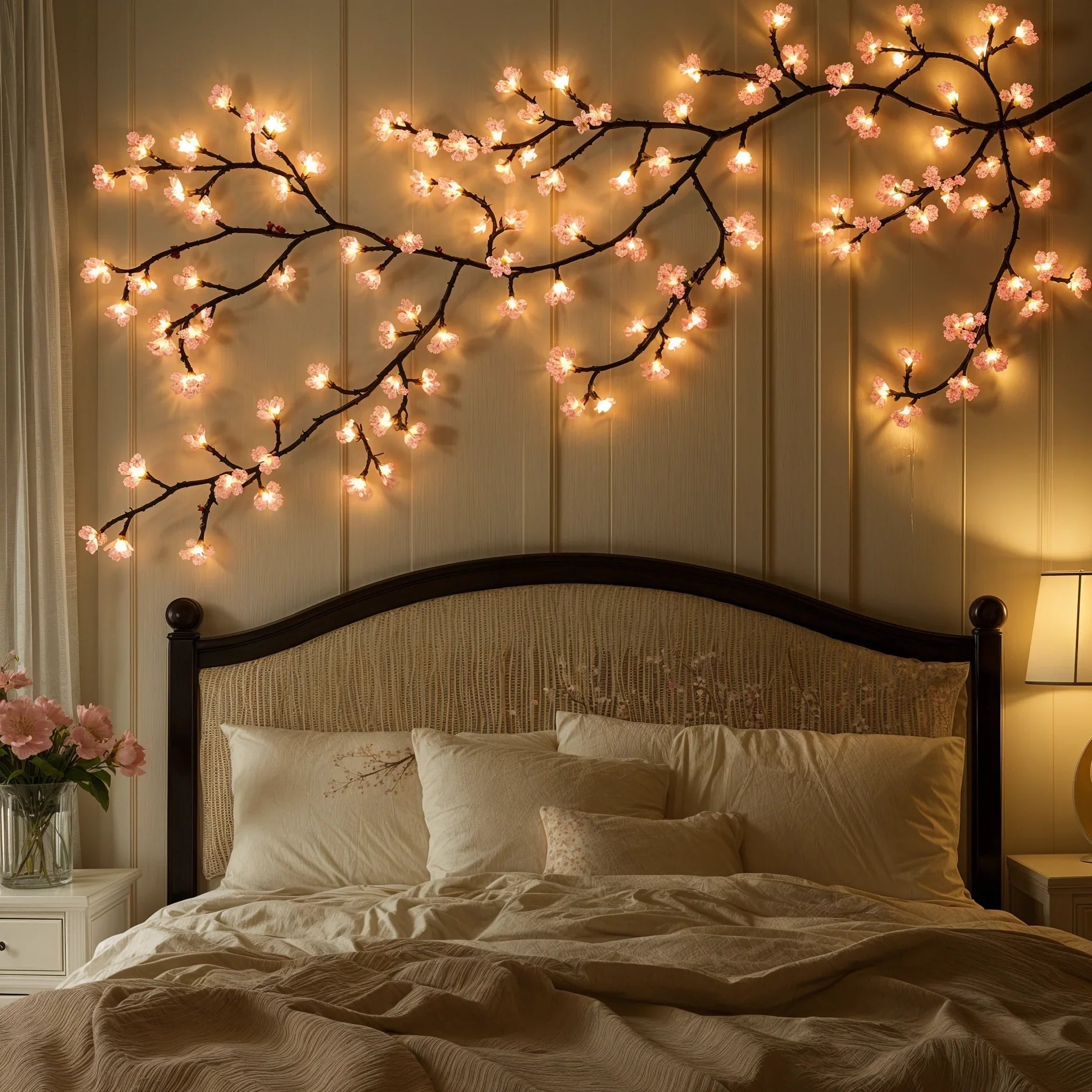 Cherry Blossom String Light | Warm Pink LED Decor For Rooms And Balconies image 3