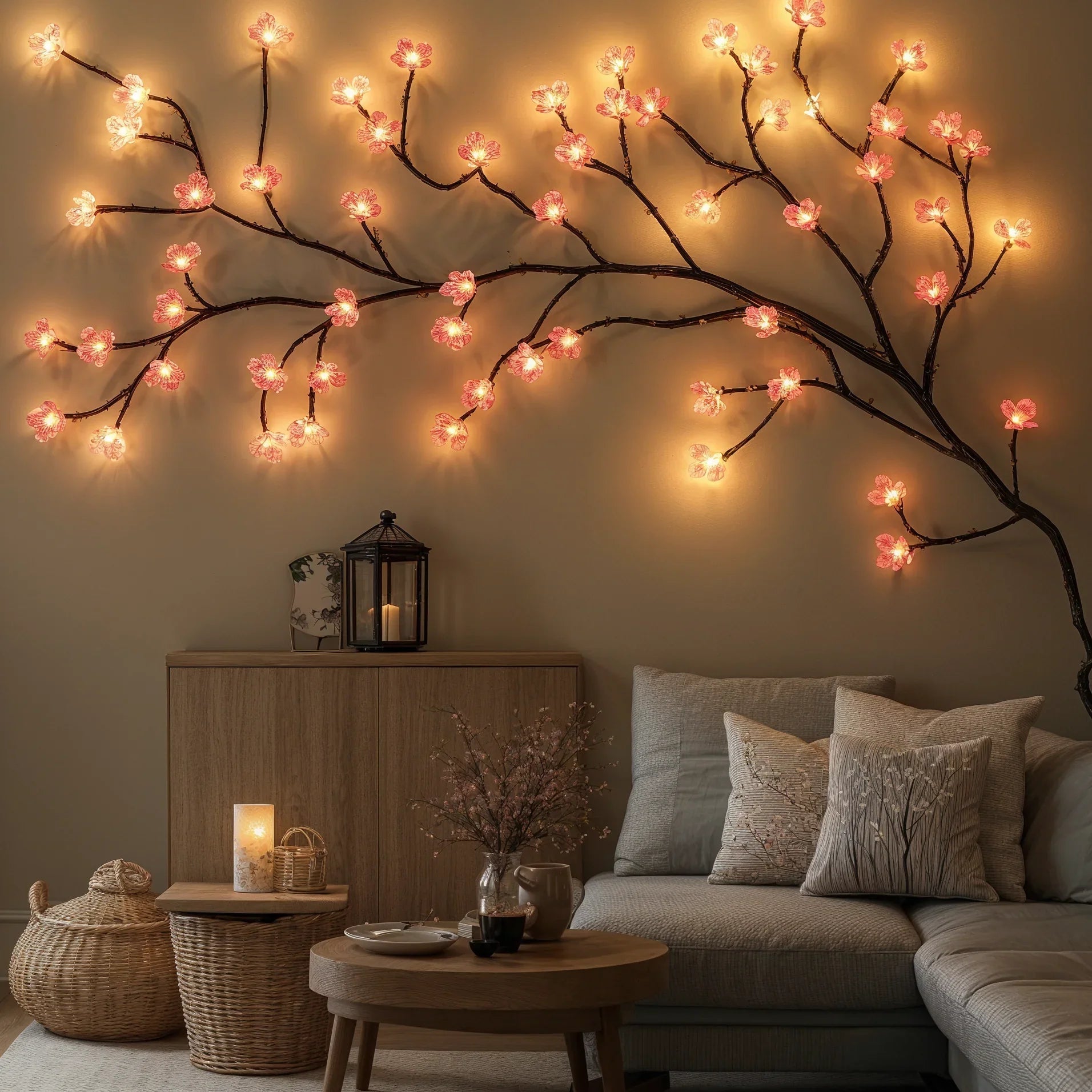 Cherry Blossom String Light | Warm Pink LED Decor For Rooms And Balconies image 5