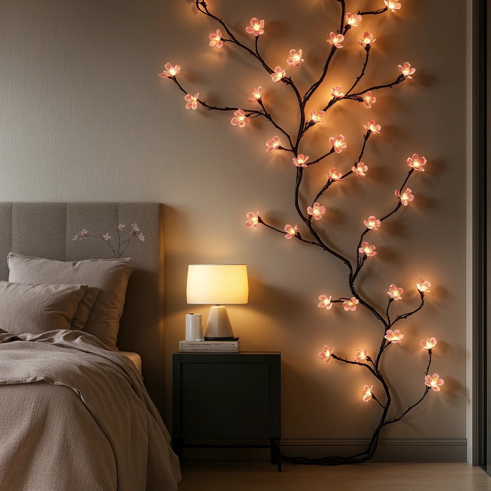 Cherry Blossom String Light | Warm Pink LED Decor For Rooms And Balconies image 6